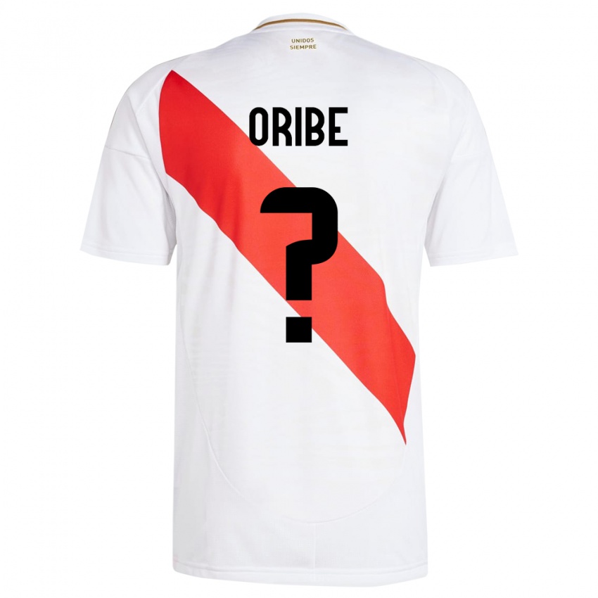 Niño Camiseta Perú Fabiana Oribe #0 Blanco 1ª Equipación 24-26 La Camisa Chile