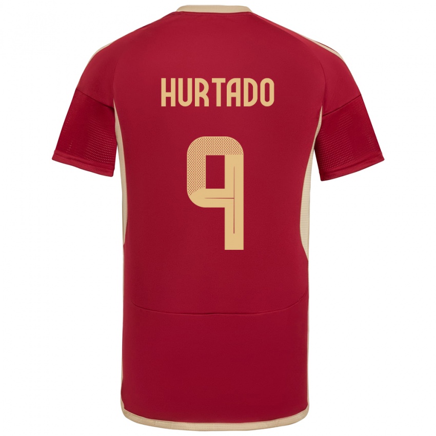 Niño Camiseta Venezuela Jan Hurtado #9 Borgoña 1ª Equipación 24-26 La Camisa Chile