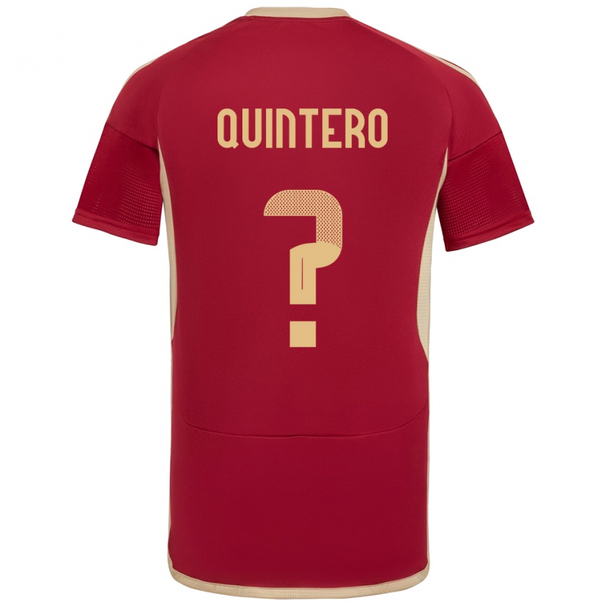 Niño Camiseta Venezuela Teo Quintero #0 Borgoña 1ª Equipación 24-26 La Camisa Chile