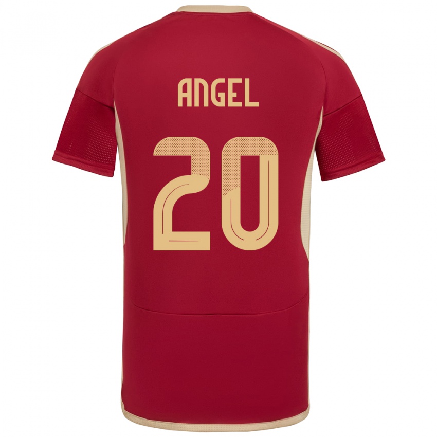 Niño Camiseta Venezuela Wilker Ángel #20 Borgoña 1ª Equipación 24-26 La Camisa Chile