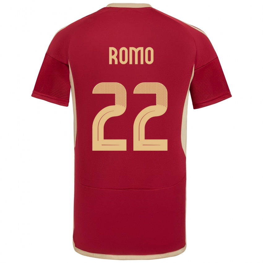 Niño Camiseta Venezuela Rafael Romo #22 Borgoña 1ª Equipación 24-26 La Camisa Chile