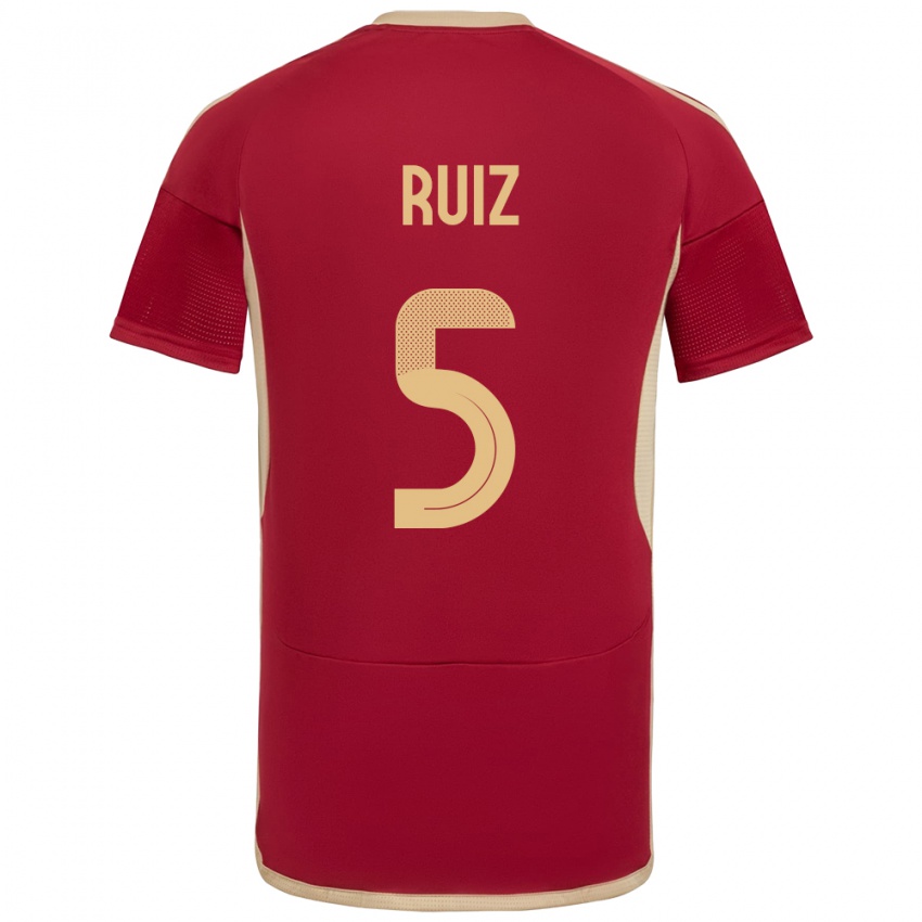 Niño Camiseta Venezuela Emerson Ruíz #5 Borgoña 1ª Equipación 24-26 La Camisa Chile