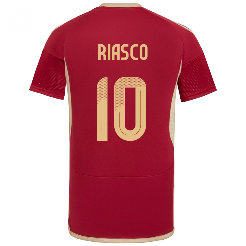 Niño Camiseta Venezuela José Riasco #10 Borgoña 1ª Equipación 24-26 La Camisa Chile