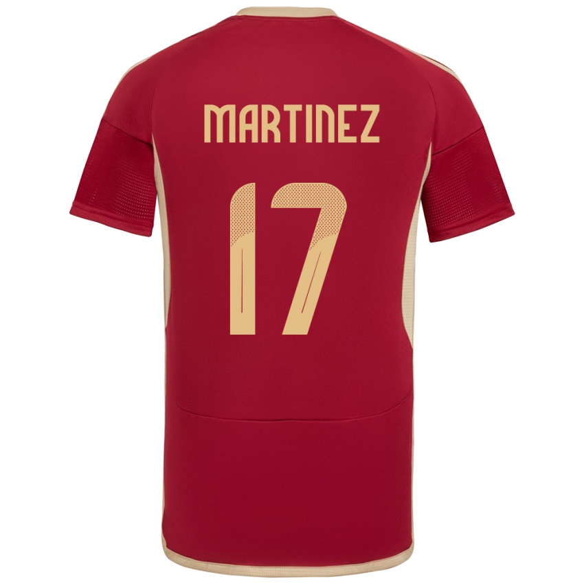 Niño Camiseta Venezuela David Martínez #17 Borgoña 1ª Equipación 24-26 La Camisa Chile