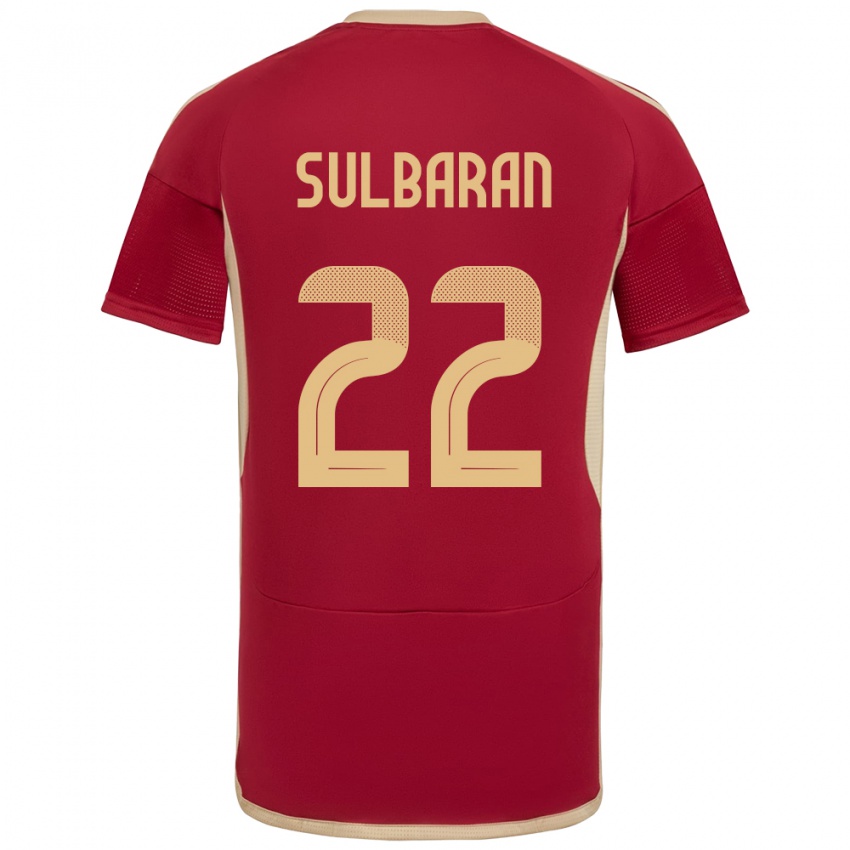 Niño Camiseta Venezuela Manuel Sulbarán #22 Borgoña 1ª Equipación 24-26 La Camisa Chile