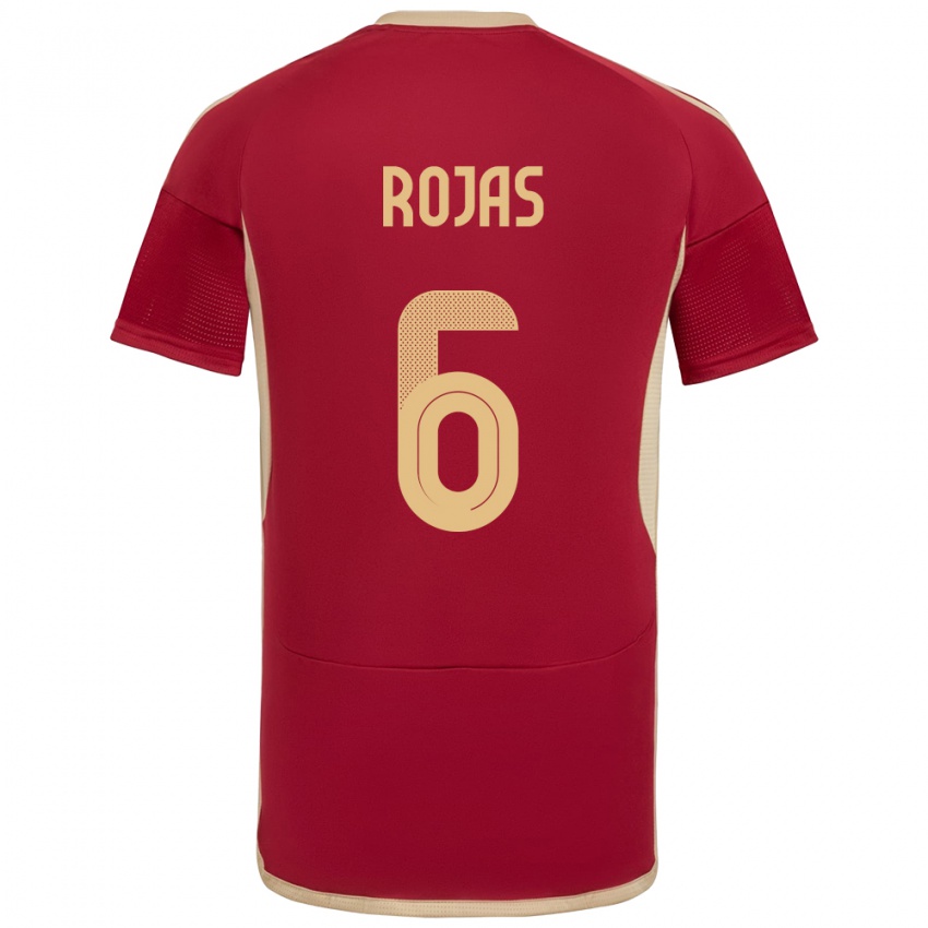 Niño Camiseta Venezuela Carlos Rojas #6 Borgoña 1ª Equipación 24-26 La Camisa Chile