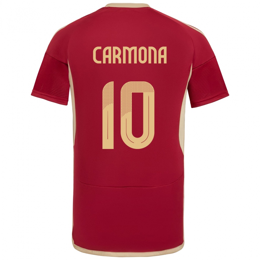 Niño Camiseta Venezuela Wikelman Carmona #10 Borgoña 1ª Equipación 24-26 La Camisa Chile