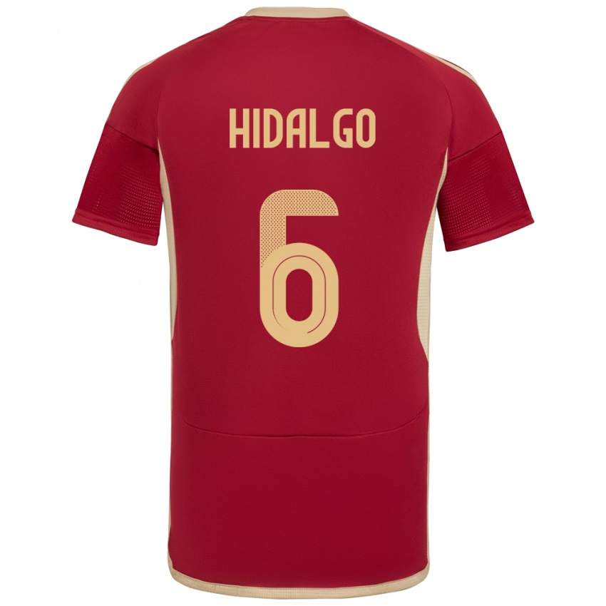 Niño Camiseta Venezuela Rai Hidalgo #6 Borgoña 1ª Equipación 24-26 La Camisa Chile