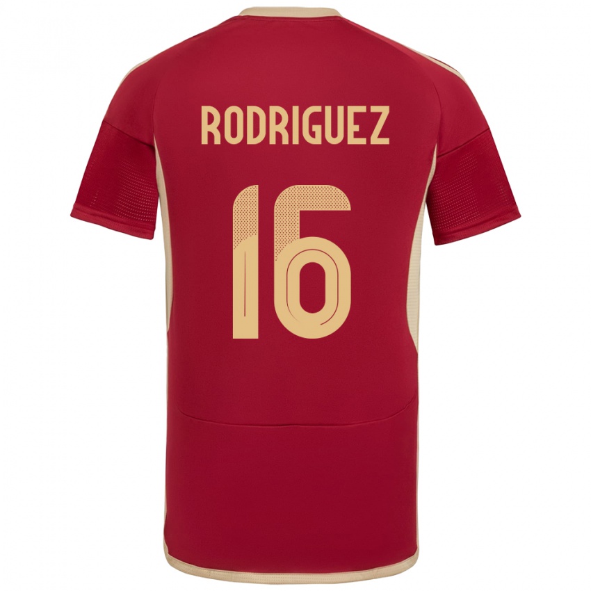 Niño Camiseta Venezuela Arianna Rodríguez #16 Borgoña 1ª Equipación 24-26 La Camisa Chile