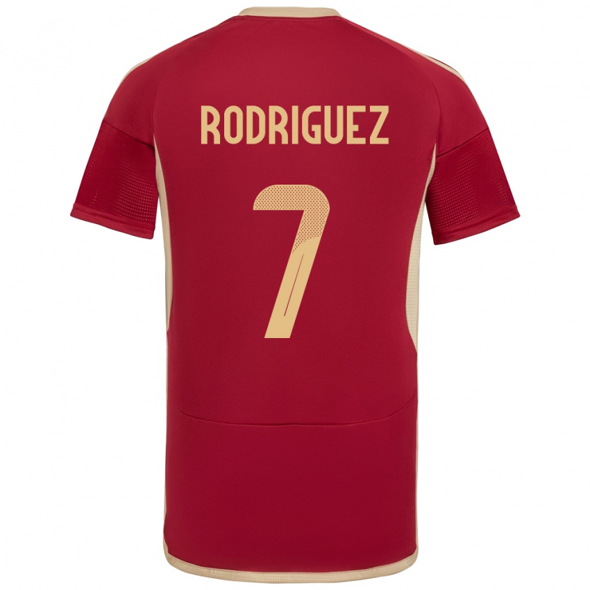 Niño Camiseta Venezuela Daniuska Rodriguez #7 Borgoña 1ª Equipación 24-26 La Camisa Chile