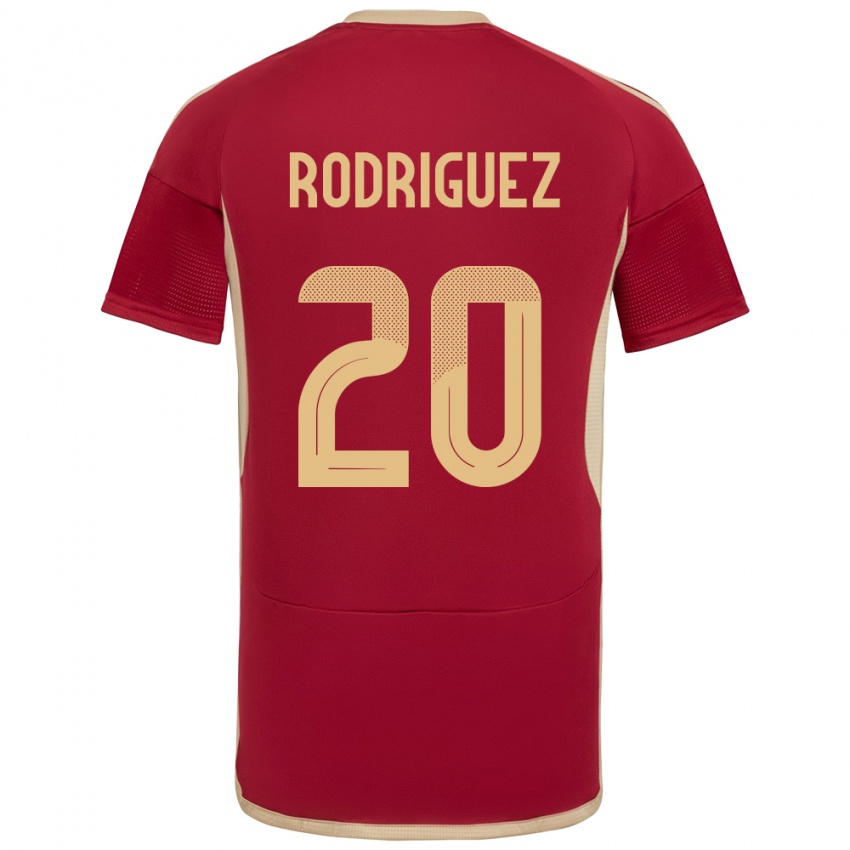 Niño Camiseta Venezuela Dayana Rodríguez #20 Borgoña 1ª Equipación 24-26 La Camisa Chile