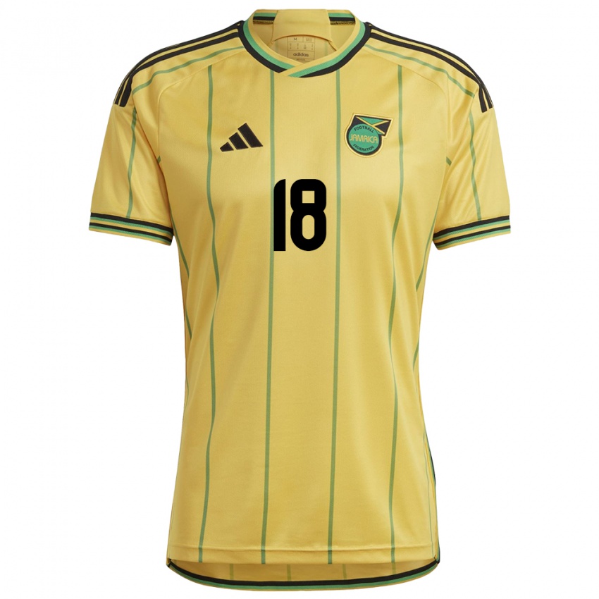 Niño Camiseta Jamaica Trudi Carter #18 Amarillo 1ª Equipación 24-26 La Camisa Chile