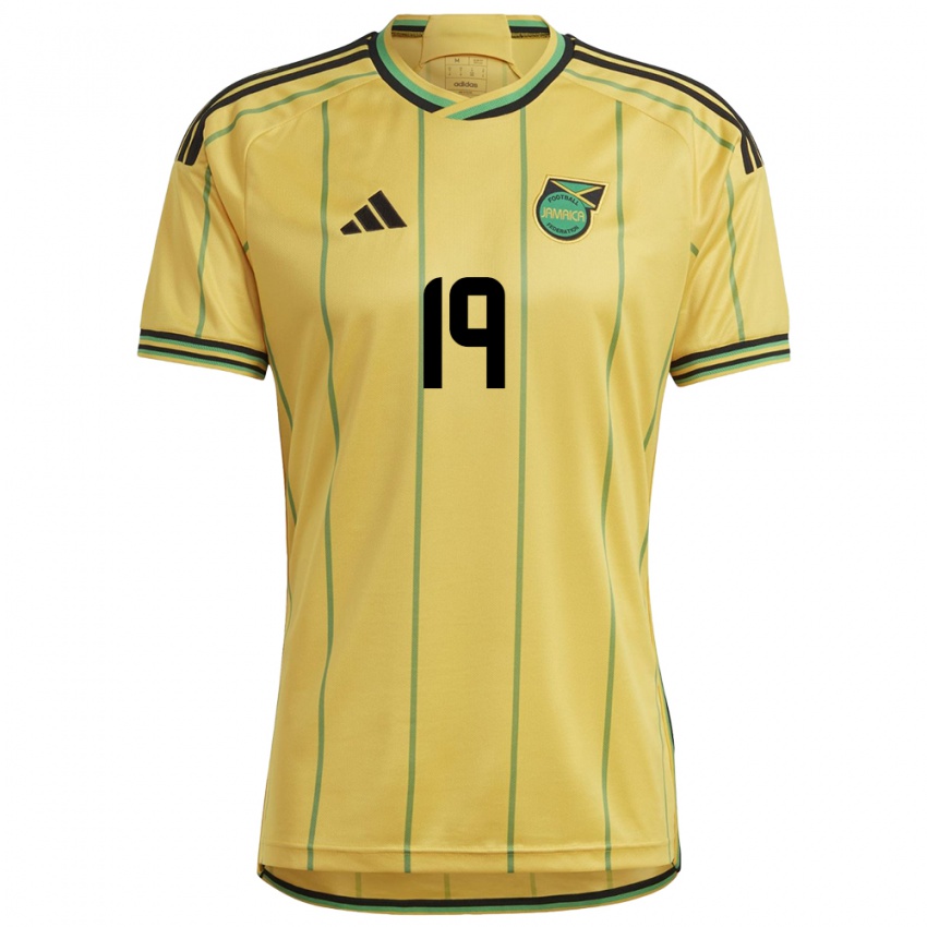 Niño Camiseta Jamaica Davia Richards #19 Amarillo 1ª Equipación 24-26 La Camisa Chile