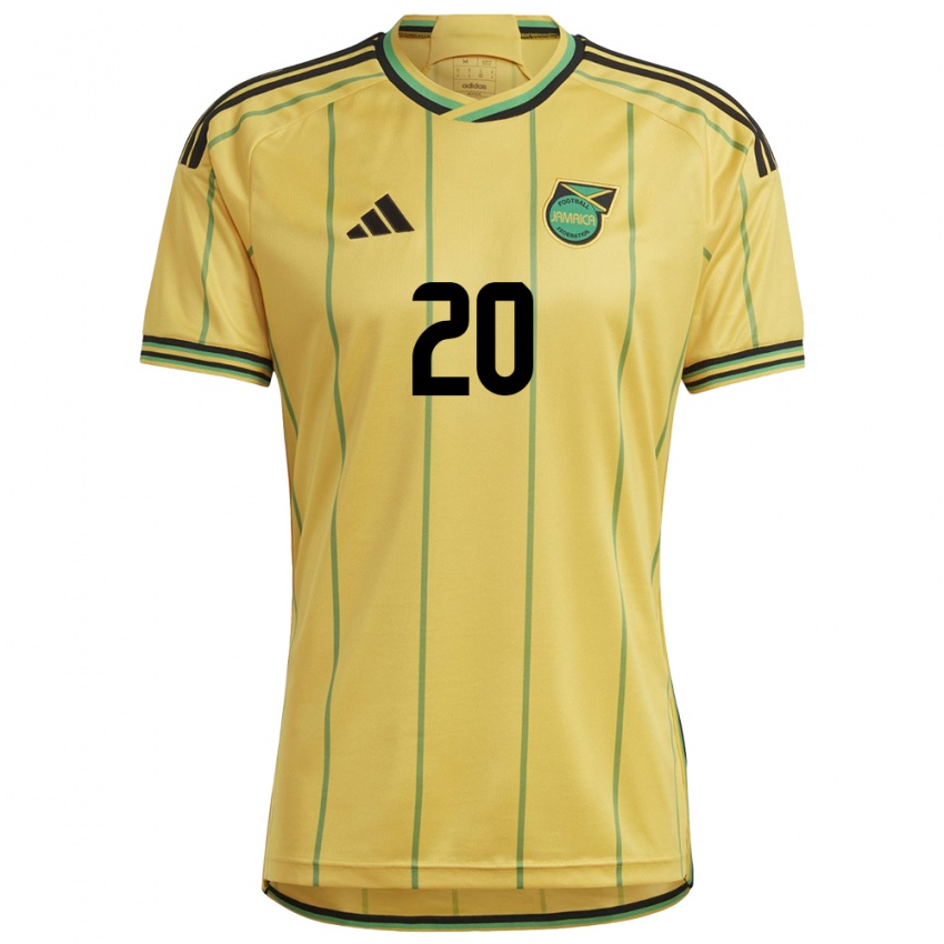 Niño Camiseta Jamaica Renaldo Cephas #20 Amarillo 1ª Equipación 24-26 La Camisa Chile