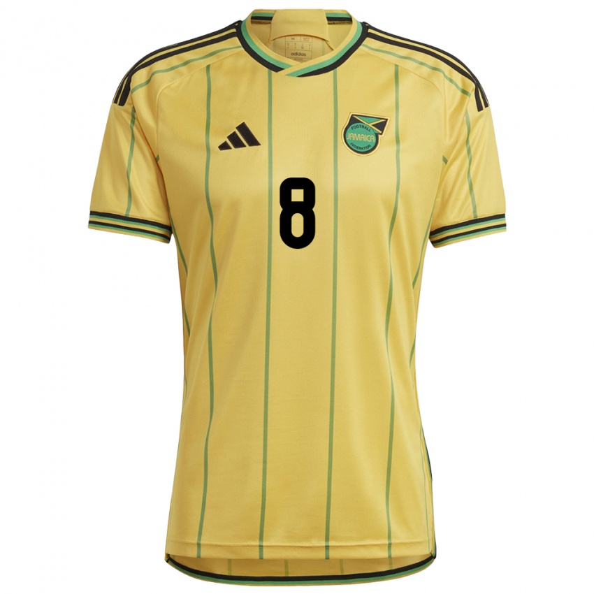 Niño Camiseta Jamaica Drew Spence #8 Amarillo 1ª Equipación 24-26 La Camisa Chile