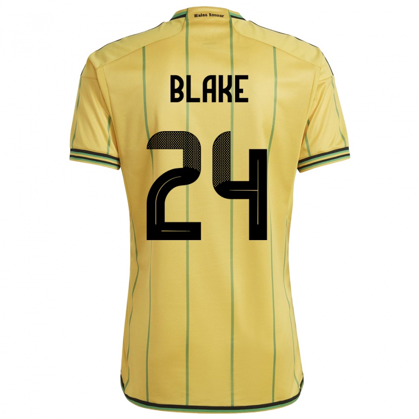 Niño Camiseta Jamaica Andre Blake #24 Amarillo 1ª Equipación 24-26 La Camisa Chile