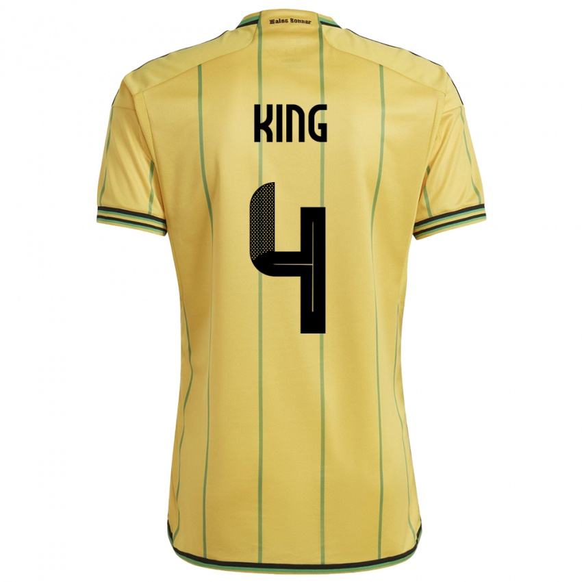 Niño Camiseta Jamaica Richard King #4 Amarillo 1ª Equipación 24-26 La Camisa Chile