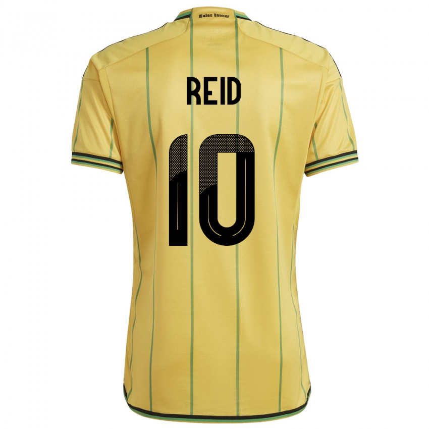 Niño Camiseta Jamaica Bobby De Cordova-Reid #10 Amarillo 1ª Equipación 24-26 La Camisa Chile