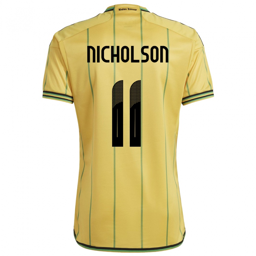 Niño Camiseta Jamaica Shamar Nicholson #11 Amarillo 1ª Equipación 24-26 La Camisa Chile