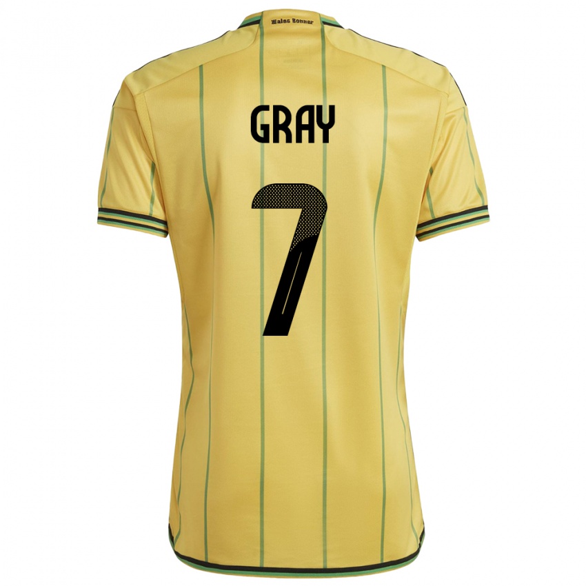 Niño Camiseta Jamaica Demarai Gray #7 Amarillo 1ª Equipación 24-26 La Camisa Chile