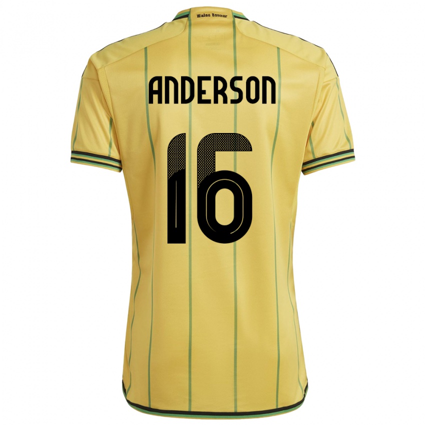 Niño Camiseta Jamaica Karoy Anderson #16 Amarillo 1ª Equipación 24-26 La Camisa Chile