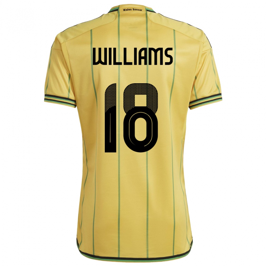 Niño Camiseta Jamaica Romario Williams #18 Amarillo 1ª Equipación 24-26 La Camisa Chile