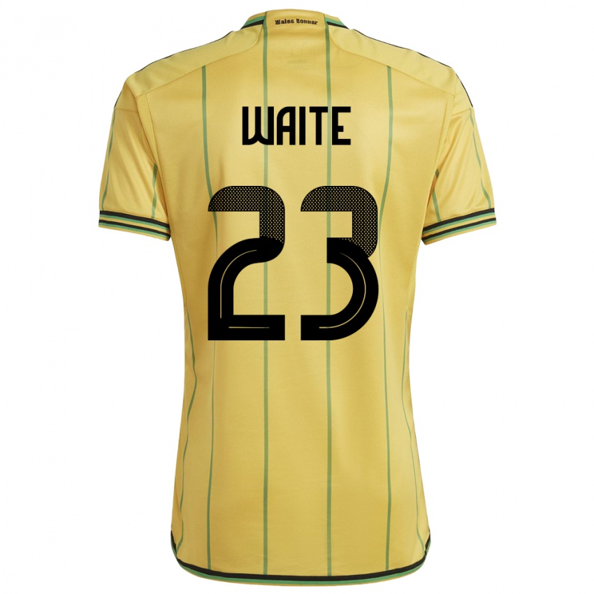 Niño Camiseta Jamaica Jahmali Waite #23 Amarillo 1ª Equipación 24-26 La Camisa Chile