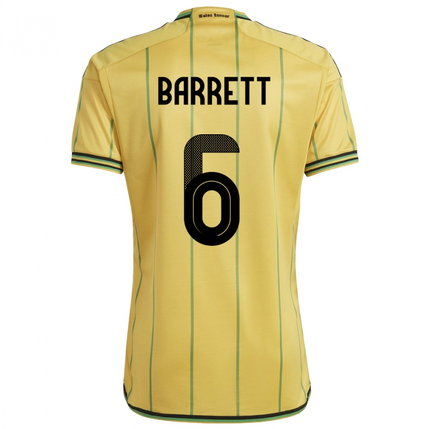 Niño Camiseta Jamaica Ronaldo Barrett #6 Amarillo 1ª Equipación 24-26 La Camisa Chile