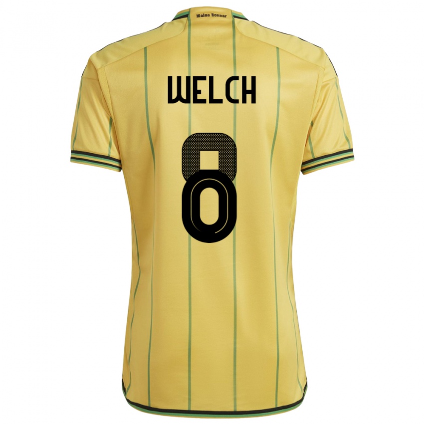 Niño Camiseta Jamaica Makai Welch #8 Amarillo 1ª Equipación 24-26 La Camisa Chile