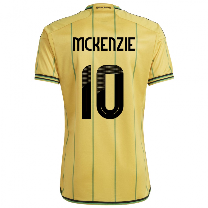 Niño Camiseta Jamaica Denzel Mckenzie #10 Amarillo 1ª Equipación 24-26 La Camisa Chile