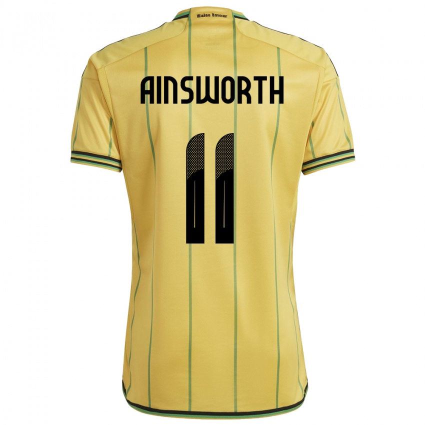 Niño Camiseta Jamaica Christopher Ainsworth #11 Amarillo 1ª Equipación 24-26 La Camisa Chile