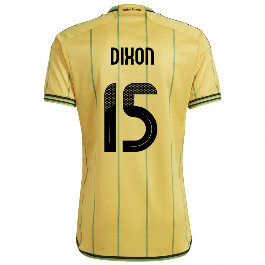 Niño Camiseta Jamaica Ahir Dixon #15 Amarillo 1ª Equipación 24-26 La Camisa Chile