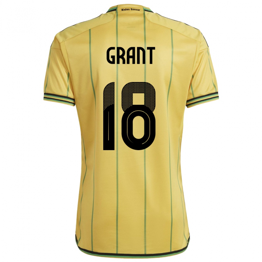 Niño Camiseta Jamaica George Grant #18 Amarillo 1ª Equipación 24-26 La Camisa Chile