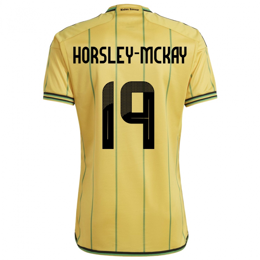Niño Camiseta Jamaica Kyron Horsley-Mckay #19 Amarillo 1ª Equipación 24-26 La Camisa Chile