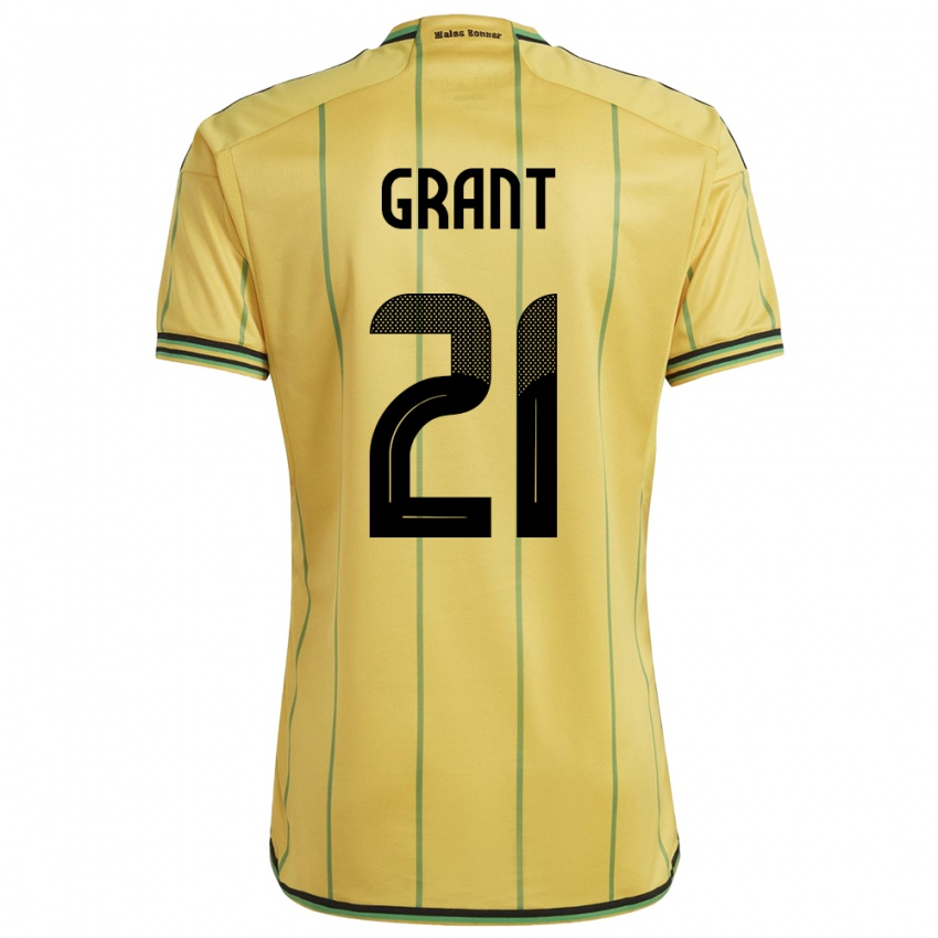 Niño Camiseta Jamaica Joshua Grant #21 Amarillo 1ª Equipación 24-26 La Camisa Chile