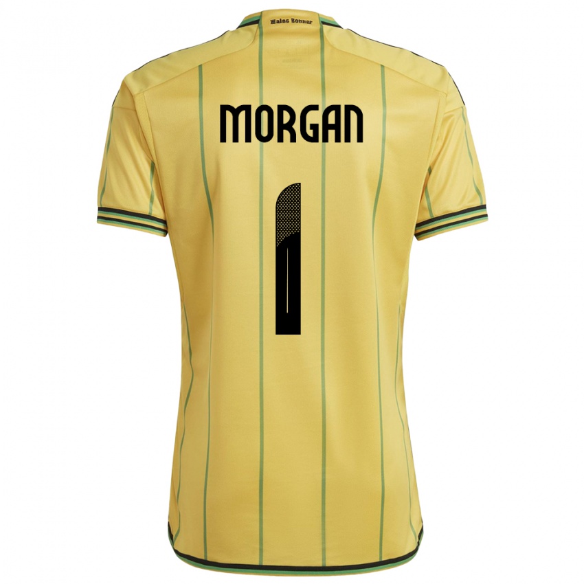 Niño Camiseta Jamaica Aliyah Morgan #1 Amarillo 1ª Equipación 24-26 La Camisa Chile