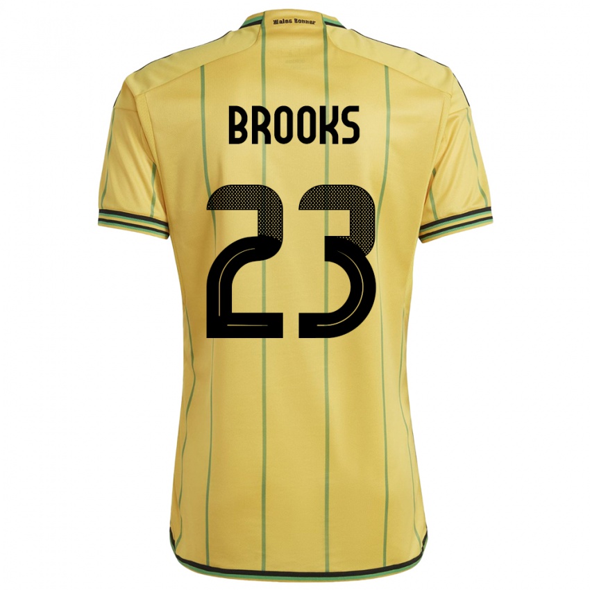 Niño Camiseta Jamaica Liya Brooks #23 Amarillo 1ª Equipación 24-26 La Camisa Chile