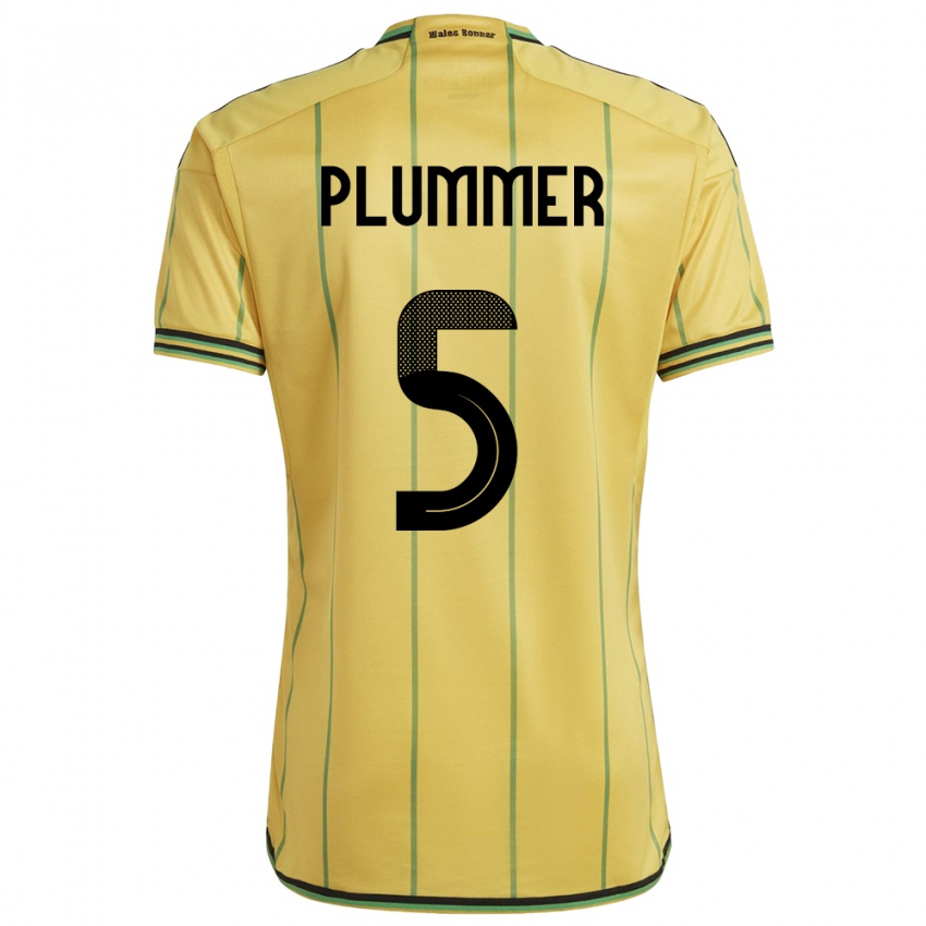 Niño Camiseta Jamaica Konya Plummer #5 Amarillo 1ª Equipación 24-26 La Camisa Chile