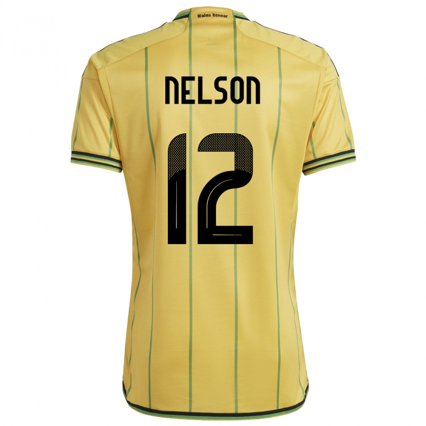 Niño Camiseta Jamaica Tyiesha Nelson #12 Amarillo 1ª Equipación 24-26 La Camisa Chile