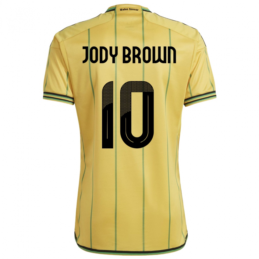 Niño Camiseta Jamaica Jody Brown #10 Amarillo 1ª Equipación 24-26 La Camisa Chile