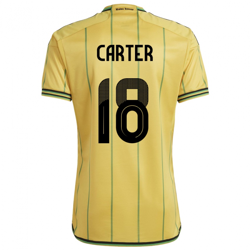 Niño Camiseta Jamaica Trudi Carter #18 Amarillo 1ª Equipación 24-26 La Camisa Chile