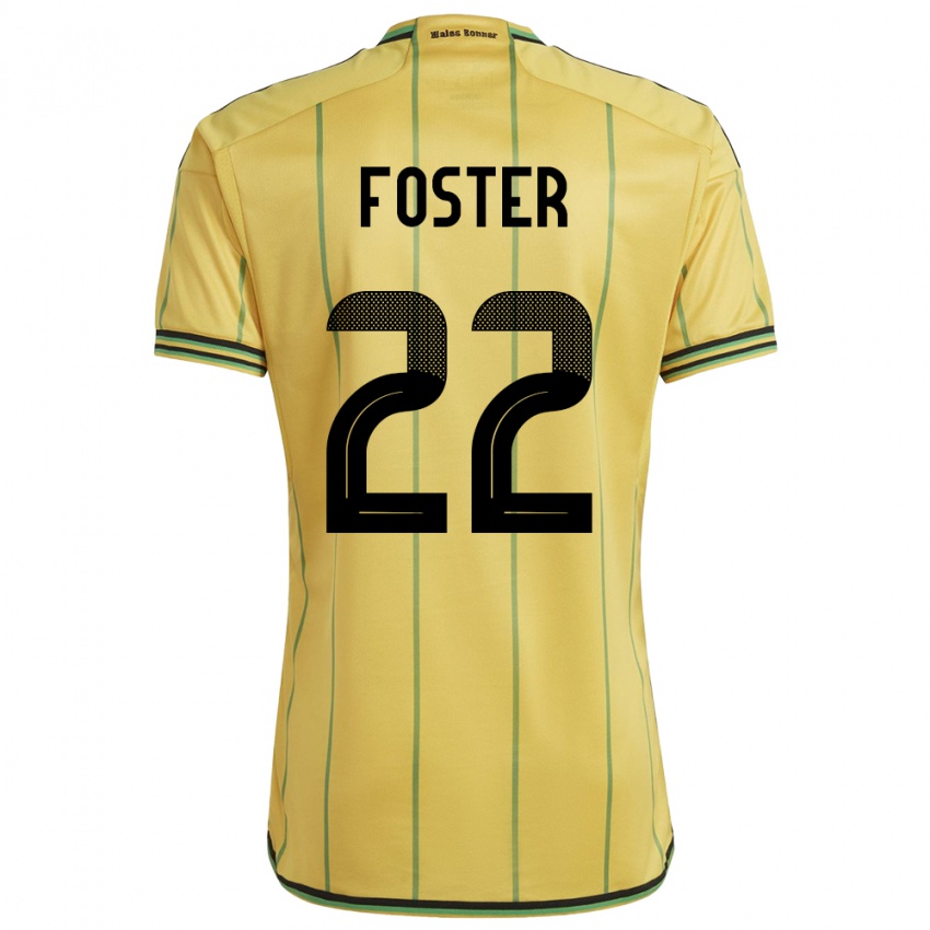 Niño Camiseta Jamaica Shanise Foster #22 Amarillo 1ª Equipación 24-26 La Camisa Chile