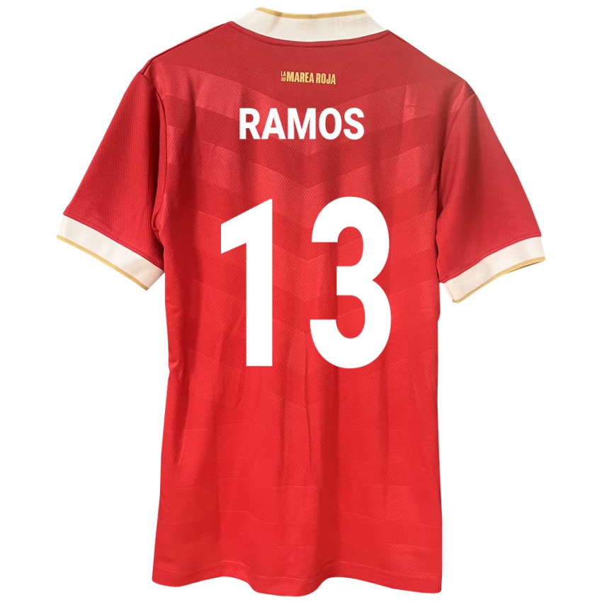 Niño Camiseta Panamá Jiovany Ramos #13 Rojo 1ª Equipación 24-26 La Camisa Chile