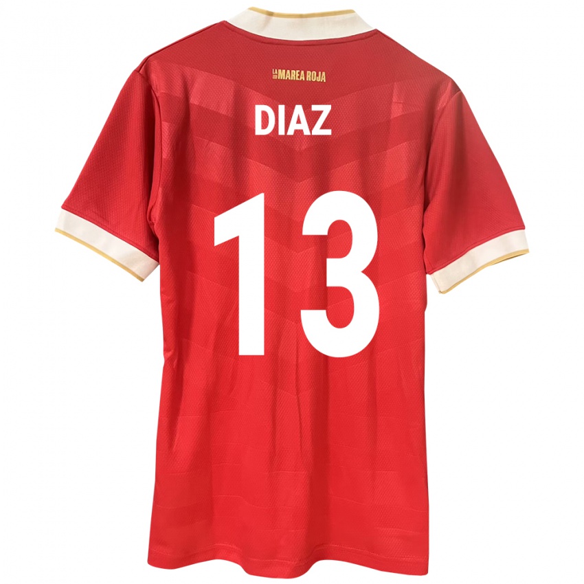 Niño Camiseta Panamá Érick Díaz #13 Rojo 1ª Equipación 24-26 La Camisa Chile