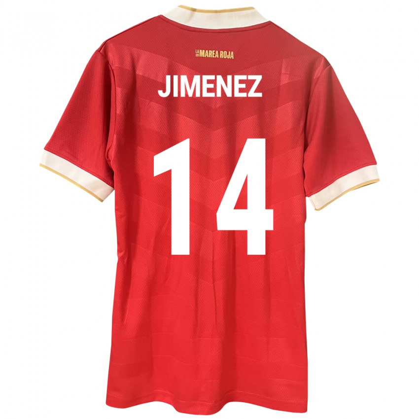 Niño Camiseta Panamá Juan Jiménez #14 Rojo 1ª Equipación 24-26 La Camisa Chile