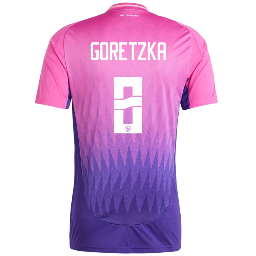 Niño Camiseta Alemania Leon Goretzka #8 Rosado Morado 2ª Equipación 24-26 La Camisa Chile