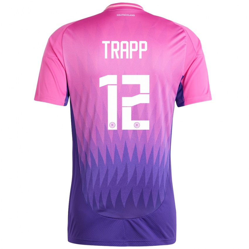 Niño Camiseta Alemania Kevin Trapp #12 Rosado Morado 2ª Equipación 24-26 La Camisa Chile