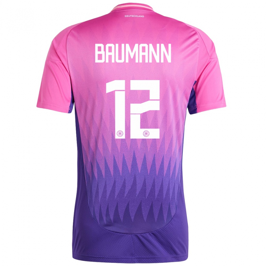 Niño Camiseta Alemania Oliver Baumann #12 Rosado Morado 2ª Equipación 24-26 La Camisa Chile