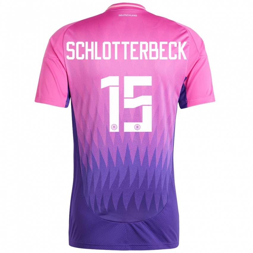 Niño Camiseta Alemania Nico Schlotterbeck #15 Rosado Morado 2ª Equipación 24-26 La Camisa Chile