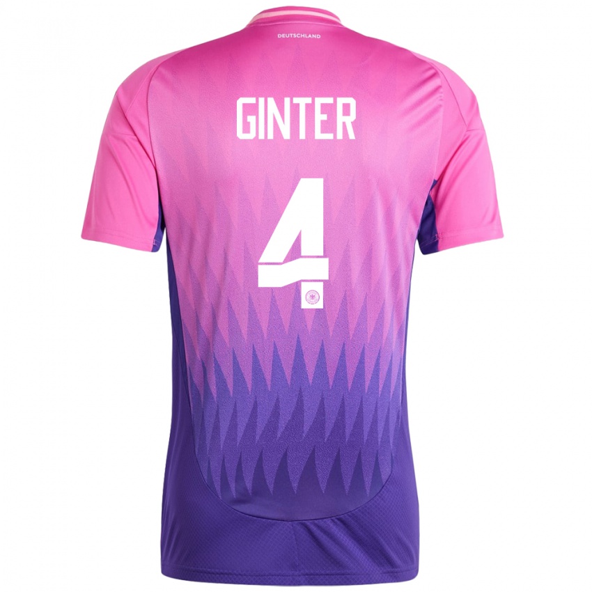 Niño Camiseta Alemania Matthias Ginter #4 Rosado Morado 2ª Equipación 24-26 La Camisa Chile